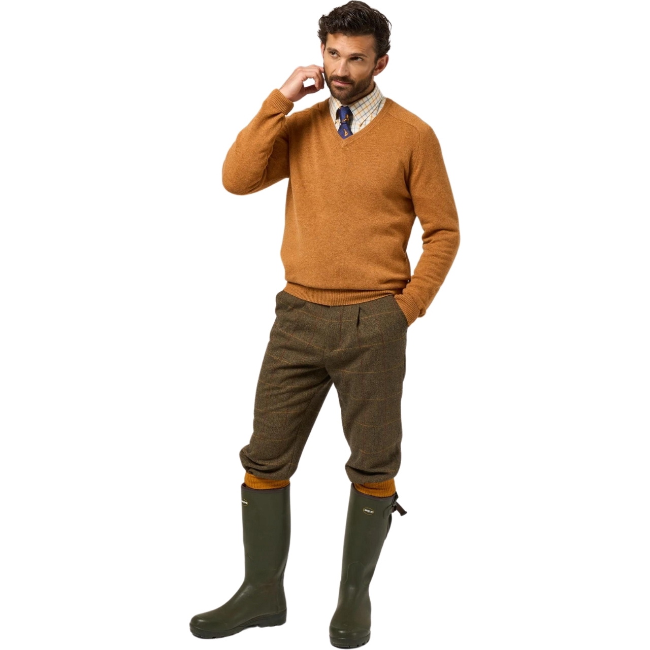 Alan Paine Mens Combrook Tweed Breek COMGBRK - Teak
